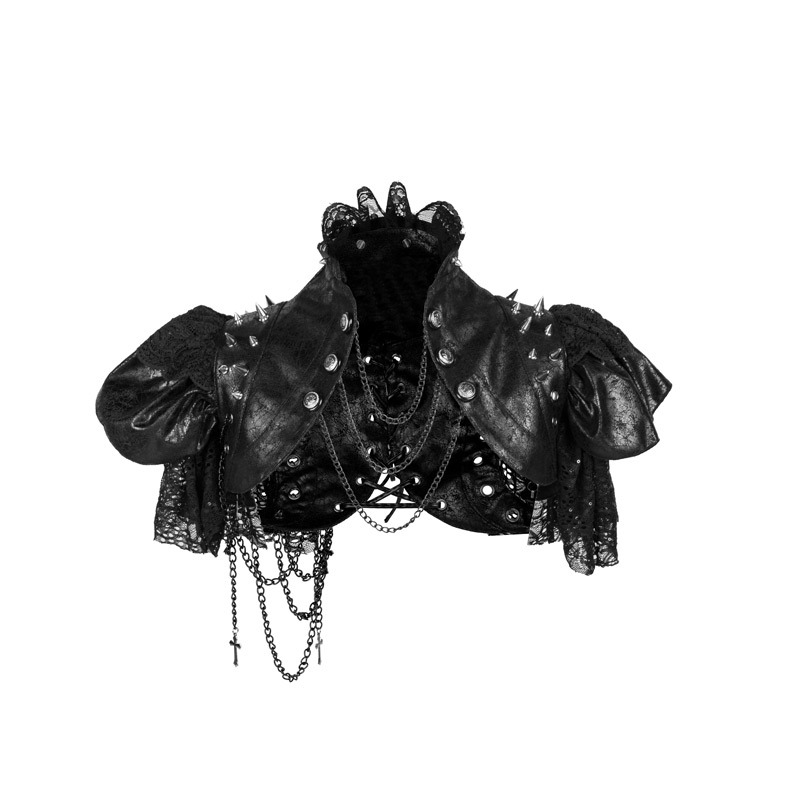 Cross-border Halloween European and American lace rivet punk shawl cosplay retro chain stage performance clothing