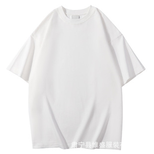 Heavy 310g cotton T-shirt custom T-shirt short sleeve European and American logo fashion brand men's and women's short sleeve cross-border oversize