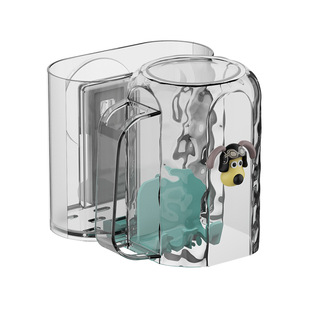 New transparent mouthwash cup toothbrush holder suit electric toothbrush rack toothbrush rack wall hanging non-perforated brush