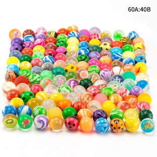 No. 27 floating bouncing ball colorful paradise ball fishing machine jumping ball children's toys solid mixed bouncing ball