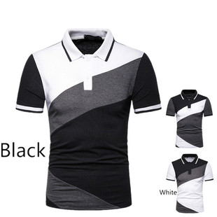 New 2022 Summer Sports Men's Polo Shirt Color Matching Polyester Short-sleeved Fashionable Urban Polo Shirt Men's T-shirt