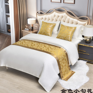 High-End Modern Simple Chinese Luxury Home Bedroom Hotel Hotel Bed Flag Bedside Towel Bedside Blanket Bed Cover