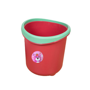 Cartoon Cyber Red Strawberry Bear Large Capacity Trash Bin Household Thickened Plastic Trash Bin Living Room Dormitory Trash Bin