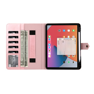 Buffalo Leather iPad Air4 Pen Slot Flat Case Hand Pad Card iPad Pro 2021 Flip Cover Protective Case in Stock
