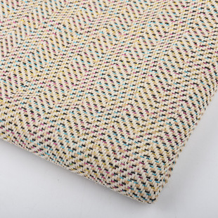 Factory Direct Supply Linen Cotton Curtain Cushion Handbag Shoe Material Hat Fabric Polyester Linen Cotton Yarn-dyed Jacquard Fabric