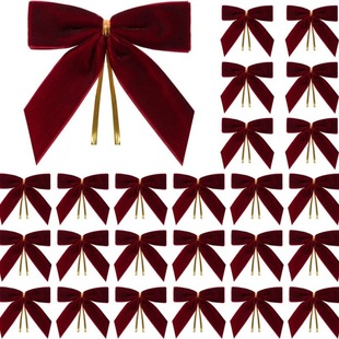24 pct Velvet Christmas Garment Bow Decoration Cross-border Amazon Explosions Holiday Decoration