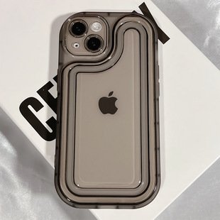 IPhone15promax утолщенный чехол для телефона с защитой от падения на воздушной подушке Apple 14pro подушка безопасности 131211 мягкий черный чехол.