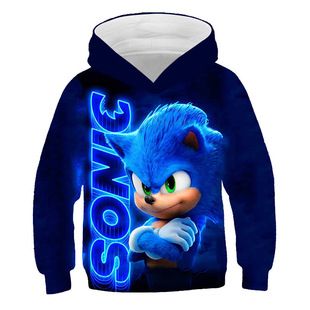 Popular sonic Hedgehog sonic-Dr. egg head same COS adult children's clothing cartoon hooded children's sweater