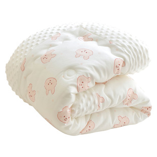 Baby's pure cotton quilt newborn baby autumn and winter thickened soothing bean cover quilt kindergarten children's air conditioning quilt
