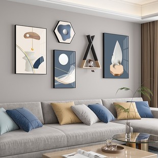 Light Luxury High-end Living Room Decorative Painting Creative Combination Sofa Background Wall Mural Modern Nordic Abstract Restaurant Hanging Painting