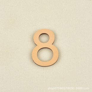 3D digital stereo number acrylic high-grade golden English letter creative hotel dormitory doorplate