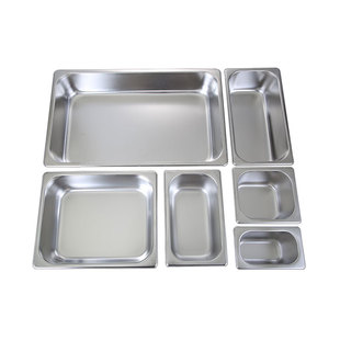 304 stainless steel rectangular flat square basin deepening tray steamed rice plate reserve dish fast food dish box frozen basin