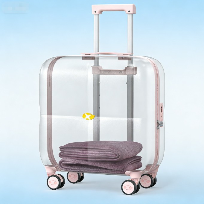 20inch Transparent Suitcase Large Capacity Trolley Case for Female Students 20inch Carry-On Suitcase for Men Travel Suitcase