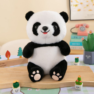 Cute Panda Doll Dressing Panda Plush Toy Sichuan Tourist Souvenir Grab Doll Gift to Friends