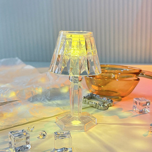 Crystal small table lamp led electronic candle lamp dormitory bedroom decorative atmosphere lamp for girlfriends gift desktop ornaments