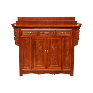 Home Buddha Cabinet Solid Wood Elm Guanyin God of Wealth Buddha Cabinet Simple Buddha Table