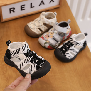 Baby Toddler Shoes Summer Men's Non-slip Casual Velcro Sandals Infant Girls Breathable Sports Beach Shoes