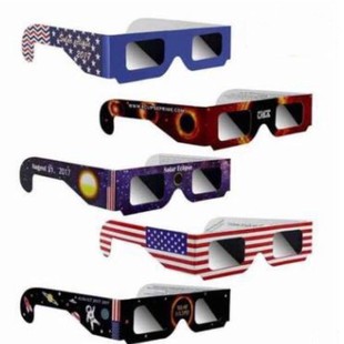 Factory direct in stock paper color printing frame solar eclipse glasses solar annular eclipse observation glasses 3D glasses