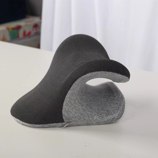 Cross-border cervical traction pillow three-block temperature-controlled heating PU Foam cervical correction massage pillow Fugui bag repair pillow