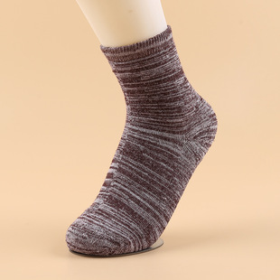 Socks Men's Mid-tube Bury Socks Winter Cold-resistant Warm Mid-tube Socks Autumn and Winter Warm Snowflake Striped Casual Business Socks