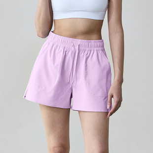 Summer Breathable Casual Sports Shorts Women's Quick-drying Drawstring Triple Pants Loose Large Pocket Outdoor Running Fitness Pants