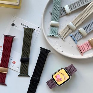 Double loop braided magnetic buckle for iwatchs9 Apple Watch with S10 advanced sense applewatchs87SE