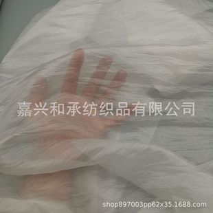 Factory direct Xiangyun wrinkled organza-brocade polyester material spring and summer light through soft elegant Chinese clothing fabric
