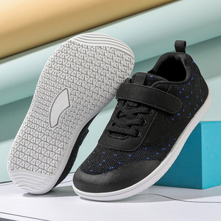 New Soft Bottom Barefoot Wide-toe Children's Shoes for Boys Lightweight Breathable sneaker Contrast Color Velcro Non-slip Flat Casual
