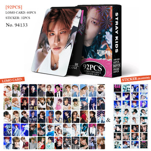92 LOMO Small Card STRAYKIDS New Album Peripheral Total Chain Photo Card Sticker Collection Card Laser Box