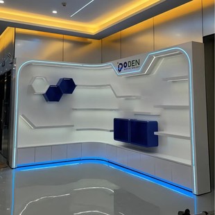 Company Factory Enterprise Exhibition Hall Company Office Sample Display Cabinet Honor Culture Wall Medal Trophy Display Cabinet
