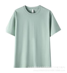 New American Short-sleeved T-shirt Loose Summer Trendy Brand Pure Color Men's Heavy Weight Cotton Men's