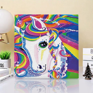 Cartoon Diamond Sticker Picture with Photo Frame Children's Handmade Point Diamond DIY Diamond Painting Factory Kulomici Mario