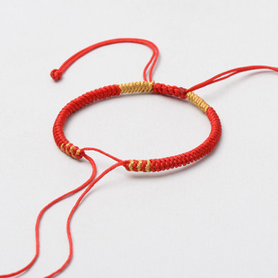 Beaded Hard Gold and Silver Jewelry All-match Matching Rope Handmade Jingkong Knot Semi-finished Hand Rope for Men and Women