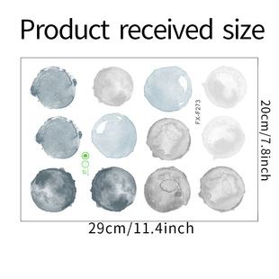 New FX-F273 gray watercolor dot bedroom wardrobe refrigerator porch DIY home wall decoration wall sticker