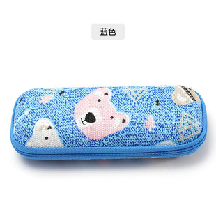 Factory new oval cartoon glasses box high sense in stock zipper mirror box student storage box wholesale women