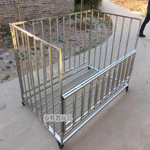Kindergarten Stainless Steel Cart Thickened Storage Basket Mobile Rack Basketball Frame Folding Loading Cart Trolley