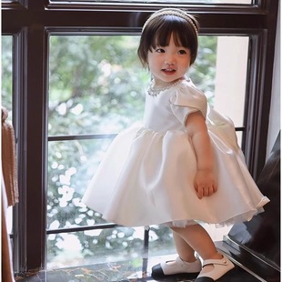 Sweet Cute Fairy Dress Girl Flower Girl Birthday Princess Dress Summer New Arrival Western-style Pontoon Dress for Violin Performance