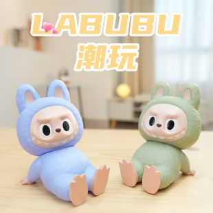 Трансграничный интернет-красный прилив играть labubu эмалированная слепая коробка ловить куклу мобильный телефон кронштейн модель куклы мультфильм слепая коробка