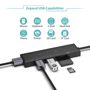 5-in-1USB C Hub USB3.0 TYPE C Hub док-станция расширитель адаптер разветвитель считыватель карта