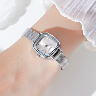 GEDI Small Popular Internet Celebrity Retro Fashion Square Small Dial Student Elegant Simple Watch Women's Instagram Style Quartz Watch