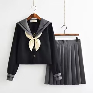 jk Uniform College Style Suit Japanese Orthodox Soft Girl Skirt Sailor Suit Japanese Kansai Breasted Long Sleeve Female Student Class Suit