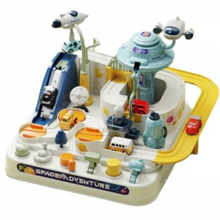 Children's car entrance adventure space theme suit baby puzzle customs clearance inertia sliding track toy car