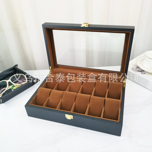 in stock Hot Gloss Paint Watch Packaging Box Red Wooden Craft 12-Bit Watch Storage Jewelry Box