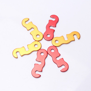 Outdoor Aluminum Alloy Windproof Rope Adjusting Buckle S-Buckle Tent Sky Curtain Accessories Fixed Anti-Slip Buckle Length Adjusting Umbrella Buckle