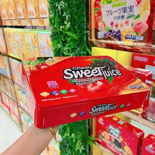 New Year food candy gift box fruit flavor soft candy Swiss candy 300g iron box engagement wedding shop wholesale
