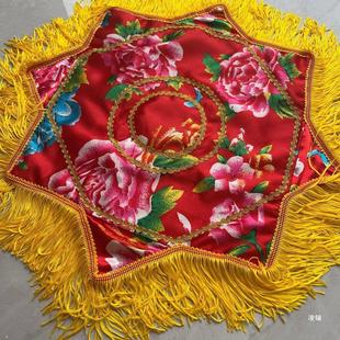 Northeast Big Yangko Dance New Handkerchief with Spike Errenzhuan Big Yangko Square Tassel Dance Octagonal Red Handkerchief
