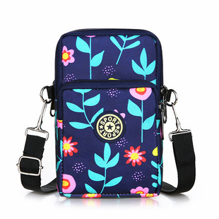 New Women's Mobile Phone Bag Oxford Cloth Crossbody Mobile Phone Bag Hanging Neck Sports Arm Bag Wrist Coin Purse Stall Bag