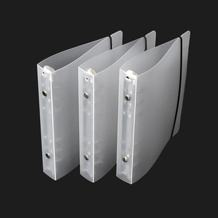 Transparent frosted strap pp loose-leaf folder folder large A6 punch test paper hand account six-hole storage folder in stock