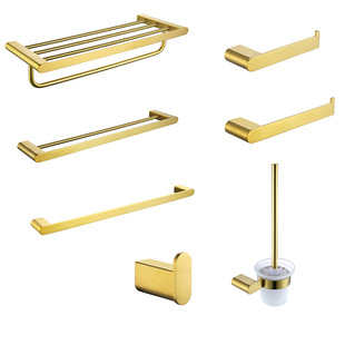 Wire drawing gold towel rack bathroom towel rack bathroom rack suit bathroom hardware pendant Wenzhou factory