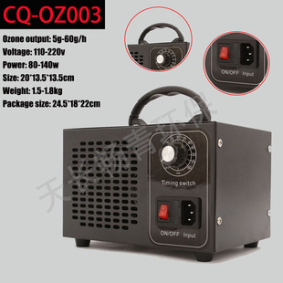 220-110V ozone generator sterilization disinfection odor removal 10g20g40g60g foreign trade hot sale O3ozone